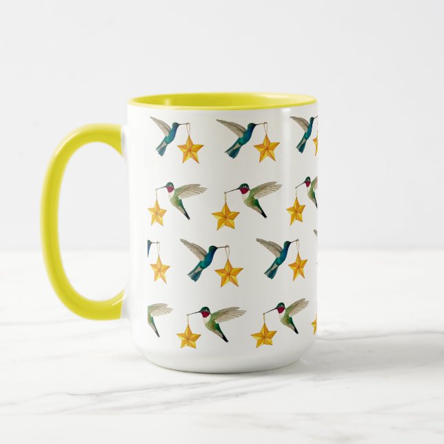 Hummingbird och Stars Two-Tone Coffee Mugg (Vänster)