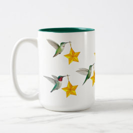 Hummingbird och Stars Two-Tone Coffee Mugg