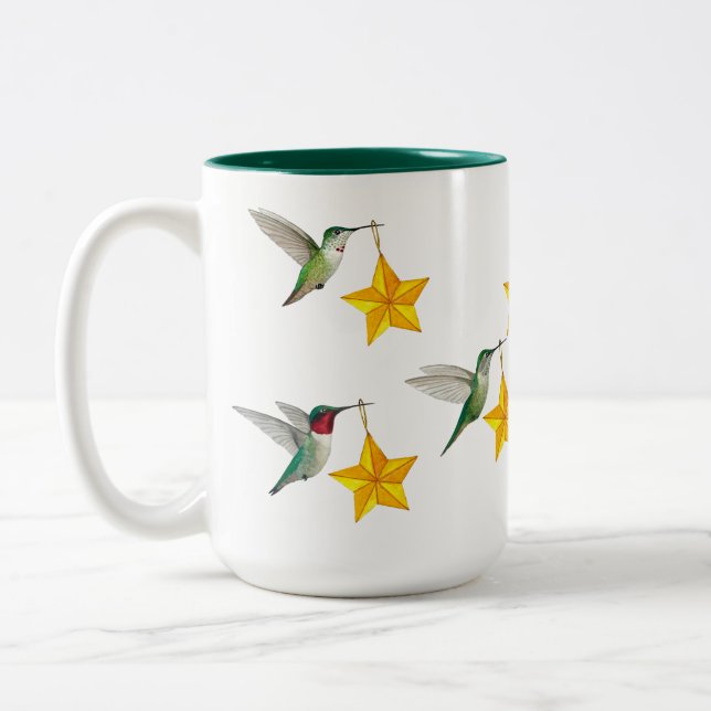 Hummingbird och Stars Two-Tone Coffee Mugg (Vänster)