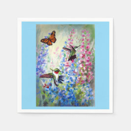 Hummingbird och trädgårdsservetter av Papper och C Pappersservett