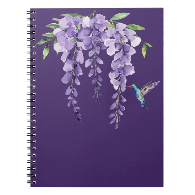 Hummingbird och Wisteria Anteckningsbok (Framsidan)