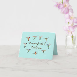 Hummingbird of California Card Kort