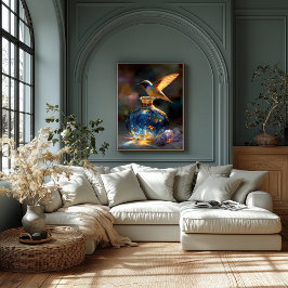 Hummingbird of Light - Enchanted Blue Parfym Canvastryck