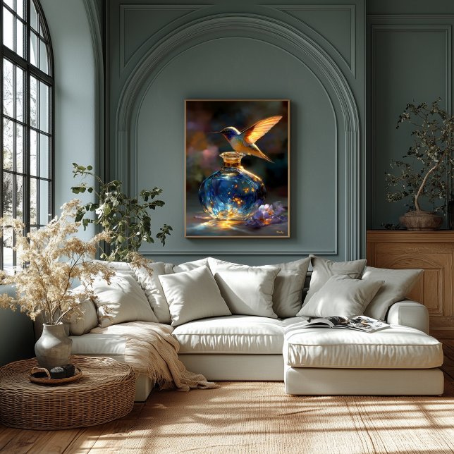 Hummingbird of Light - Enchanted Blue Parfym Canvastryck (Skapare uppladdad)
