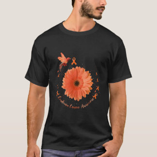 Hummingbird Orange Leukemia Cancer Awareness T Shirt