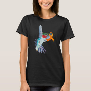 Hummingbird & Orange Ribbon Leukemia Awareness Mon T Shirt