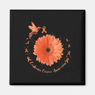 Hummingbird Orange Solros Leukemi Cancer Medveten Magnet