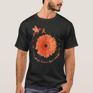 Hummingbird Orange Solros Leukemi Cancer Medveten T Shirt