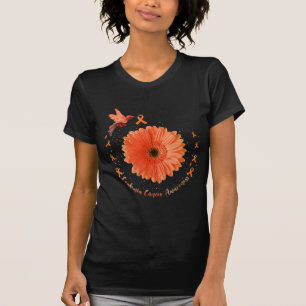 Hummingbird Orange Solros Leukemi Cancer Medveten T Shirt