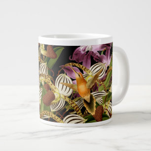 Hummingbird Orchid Flowers Jumbo Mugg