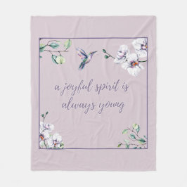 Hummingbird Orchids Rosa Elegant Enkelt Fleecefilt