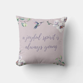 Hummingbird Orchids Rosa Elegant Enkelt Kudde