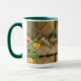 Hummingbird på Lantana 15 oz Mugg