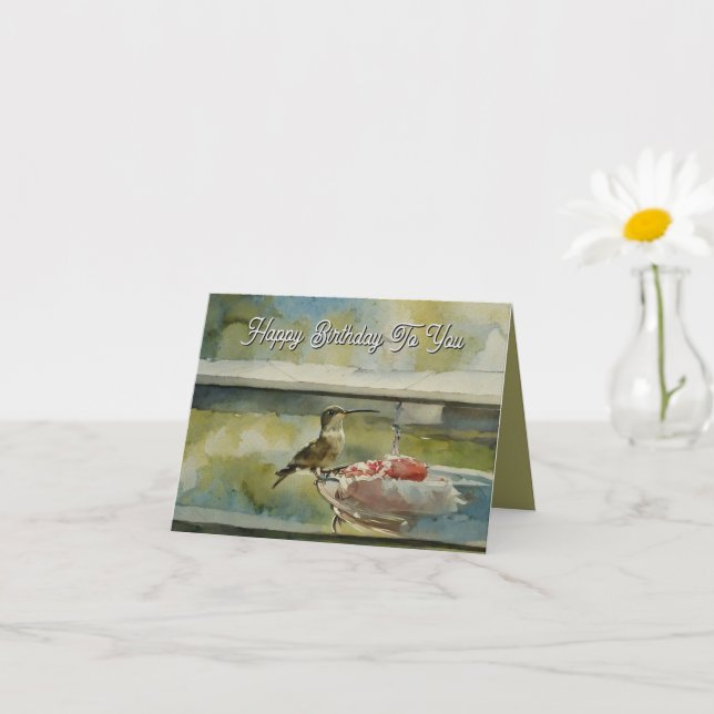 Hummingbird på Windows-kortet för mappad hälsning Kort (Liten växt)