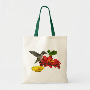Hummingbird på Zinnias Tygkasse