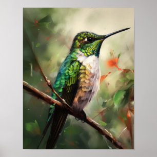 Hummingbird Painting Art Print Poster
