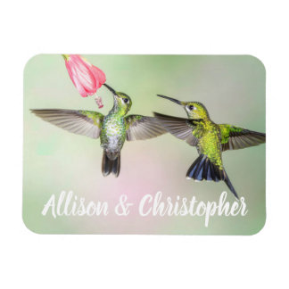 Hummingbird par som flyger tillsammans Personlig Magnet