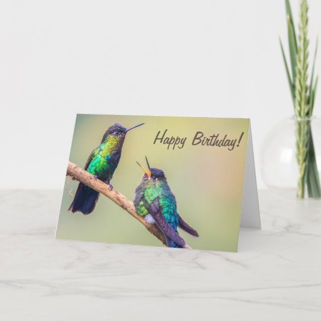 Hummingbird par Talking Grattis på födelsedagen Kort (Framsida)