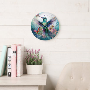 Hummingbird Paradise Stor Klocka