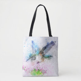 Hummingbird Pastel Färg Tote Bag Tygkasse