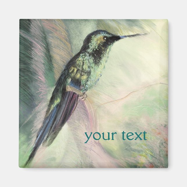 Hummingbird Pastel Fine Art Magnet (Framsidan)
