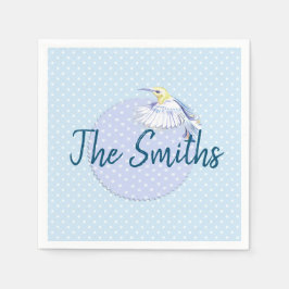 Hummingbird Patch över Polka dots Pappersservett