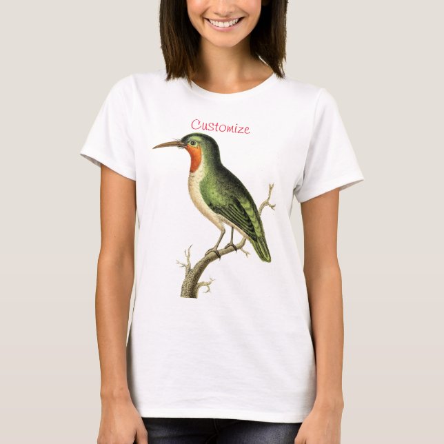 Hummingbird Perched Thunder_Cove T Shirt (Framsida)