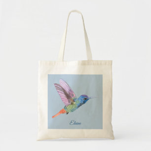 Hummingbird Personlig Blue Tote Bag med fåglar Tygkasse
