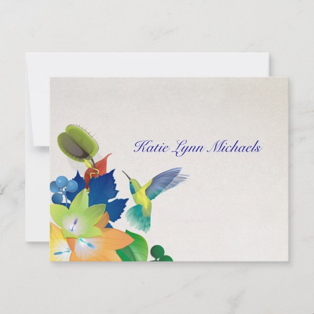Hummingbird Personlig Notecard Anteckningskort (Framsida)