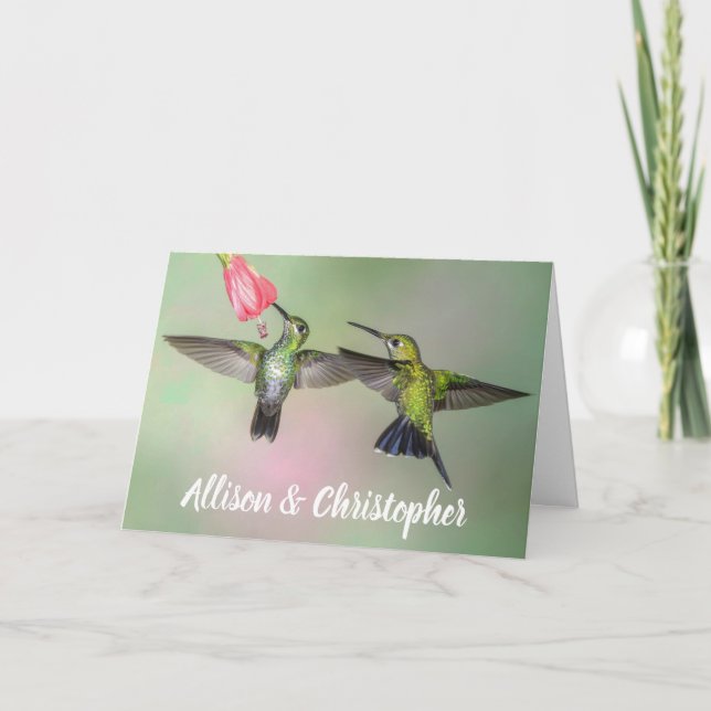 Hummingbird - Personlig på årsdagen Kort (Framsida)