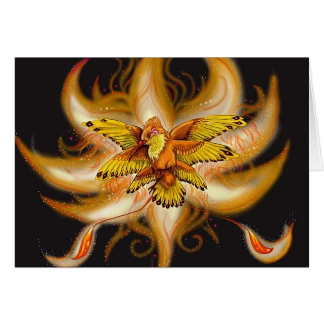 Hummingbird Pheonix Hälsningskort (Framsidan Horizontal)