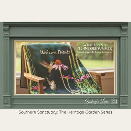 Hummingbird & Pink Coneflower Cozy Fleece Blanket