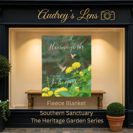 Hummingbird Pollinator Floral Fleecefilt