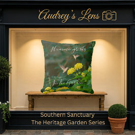 Hummingbird Pollinator Floral Kudde