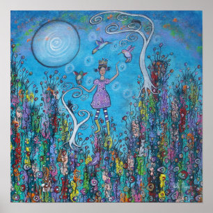 Hummingbird Queen Poster
