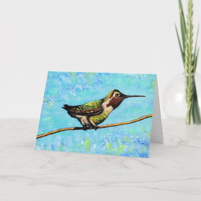 Hummingbird-Redo till flygmålning Kort (Framsida)