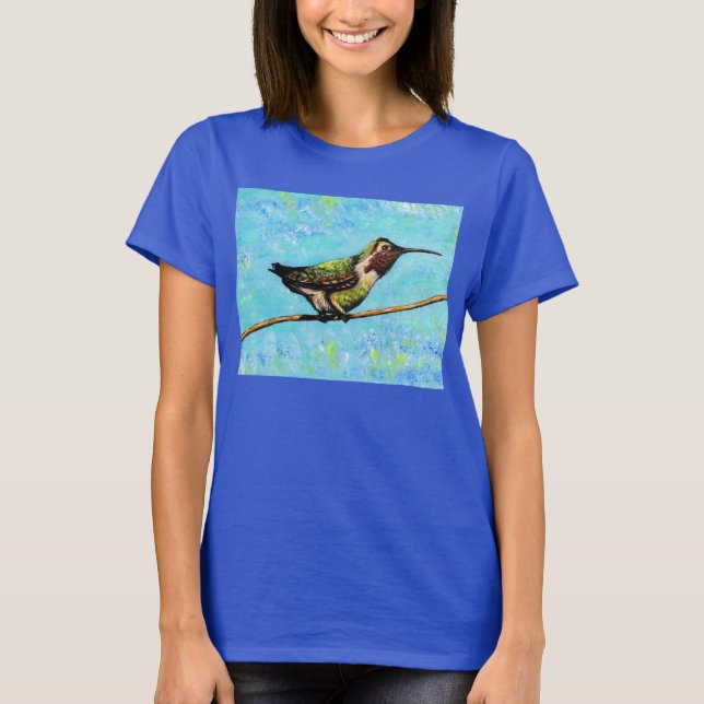 Hummingbird-Redo till flygmålning T Shirt (Framsida)