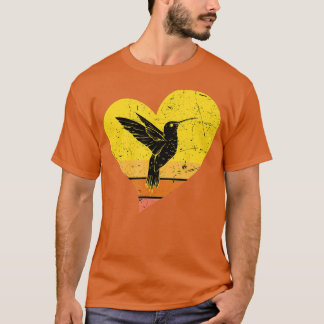 Hummingbird Retro Vintage Heart Humminbird Bird T Shirt