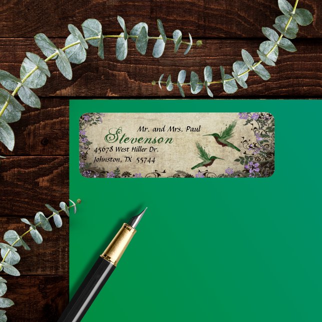Hummingbird Retur Adressetikett Returadress Etikett (Hummingbirds Return Address Label)