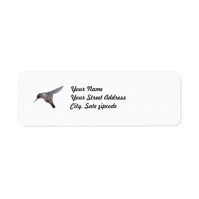 Hummingbird Returadress Etikett (Framsidan)