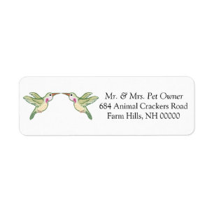 Hummingbird Returetiketters Stickers Returadress Etikett