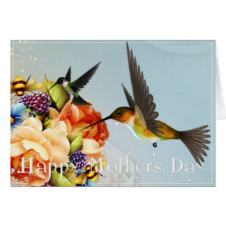 Hummingbird & Ro Lycklig Mors dag-kort Hälsningskort