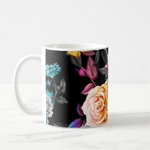Hummingbird, ro: vattenfärgssvart bakgrund kaffemugg