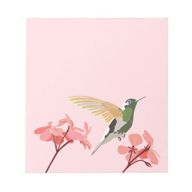 Hummingbird - Rosa Anteckningsblock (Framsida)