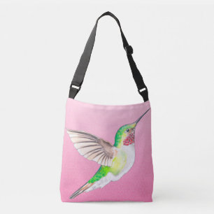 Hummingbird Rosa Stached Glass Axelväska