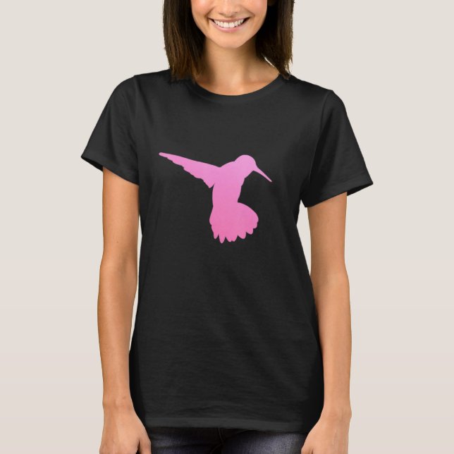 Hummingbird Rosa Vintage Bird T Shirt (Framsida)