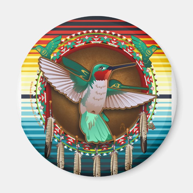 Hummingbird Shield magnet (Framsidan)