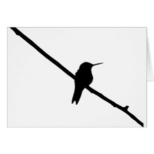 Hummingbird Silhouette Hälsningskort