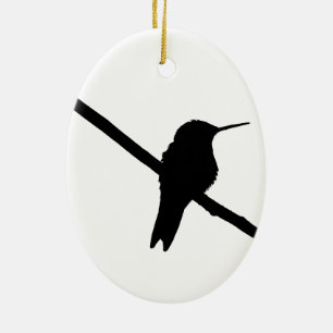 Hummingbird Silhouette Julgransprydnad Keramik