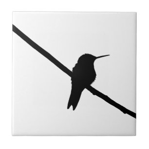 Hummingbird Silhouette Kakelplatta